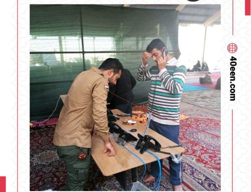 Al-Hashed Al-Shaabe Communications continues to provide its services to the honorable visitors through the free call at the Al-Mandheriya outlet